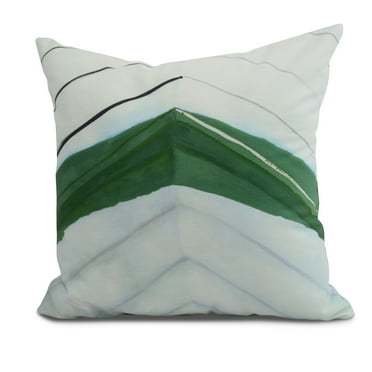 Simply Daisy, 18" x 18" Boat Bow Center, Geometric Print Outdoor Pillow, Green
