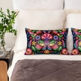 thumbnail image 4 of Disketp Colorful Floral Embroidery Mexican Satin Pillowcase For Hair And Skin - Satin Pillow Cases Standard Size 20x30 Inches With Zipper,Gifts For Women Men, 4 of 8