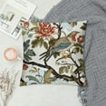 thumbnail image 2 of HENGT Chinoiserie Cushion Cover Cover Bird Floral Pillowcase Coral Turquoise Pillow Coral Blue Pillow Decorative Pillow for Sofa Couch Living Room Housewarming Gift White, 2 of 5