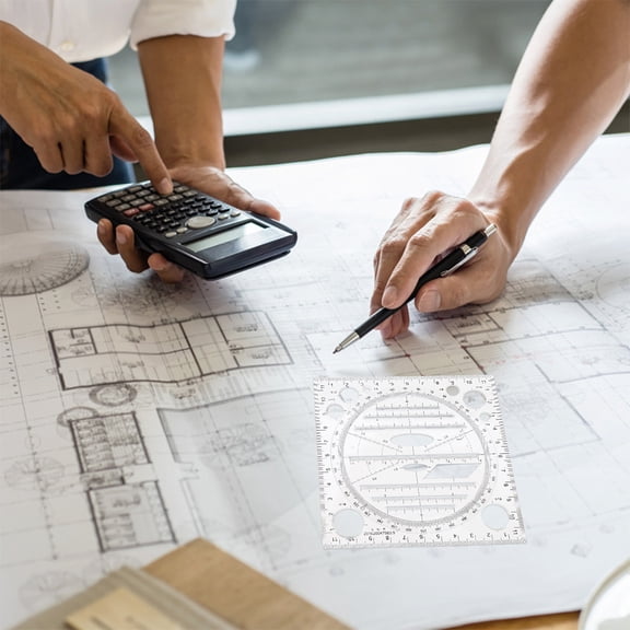 FRCOLOR Multifunctional Plastic Planner Stencils for DIY Projects Ideal for Students and Architects, Multi Color, 2pcs