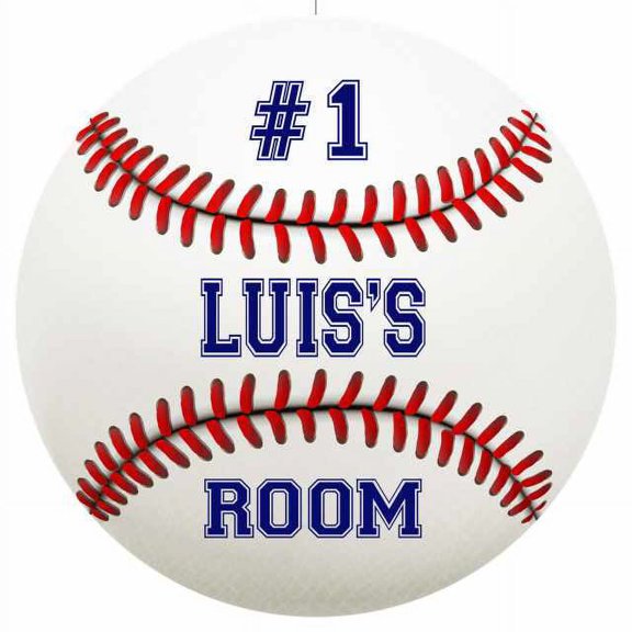 LUIS'S Bedroom 14" Round Metal Sign Boys Room Wall Decor Gift 100140030063
