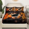 thumbnail image 3 of Erosebridal American Football Sheet Set King, Rugby Sports Bedding Sets King Size, Geometric Room Decor, 4-piece, 3 of 6