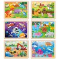 thumbnail image 2 of Puzles de madera SYNARRY para niños de 4 a 6 años, 6 paquetes, 60 unidades, 2 of 7