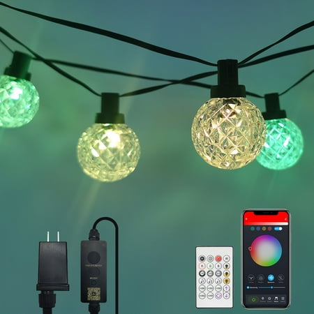 

Intelligent LED light 25 color changing RGBW LED bulbs IP65 waterproof application control DIY color scene music mode 21.2 foot Bluetooth balloon light in the backyard porch