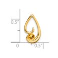thumbnail image 2 of 14k 4mm Round Citrine Teardrop Chain Slide, 2 of 2