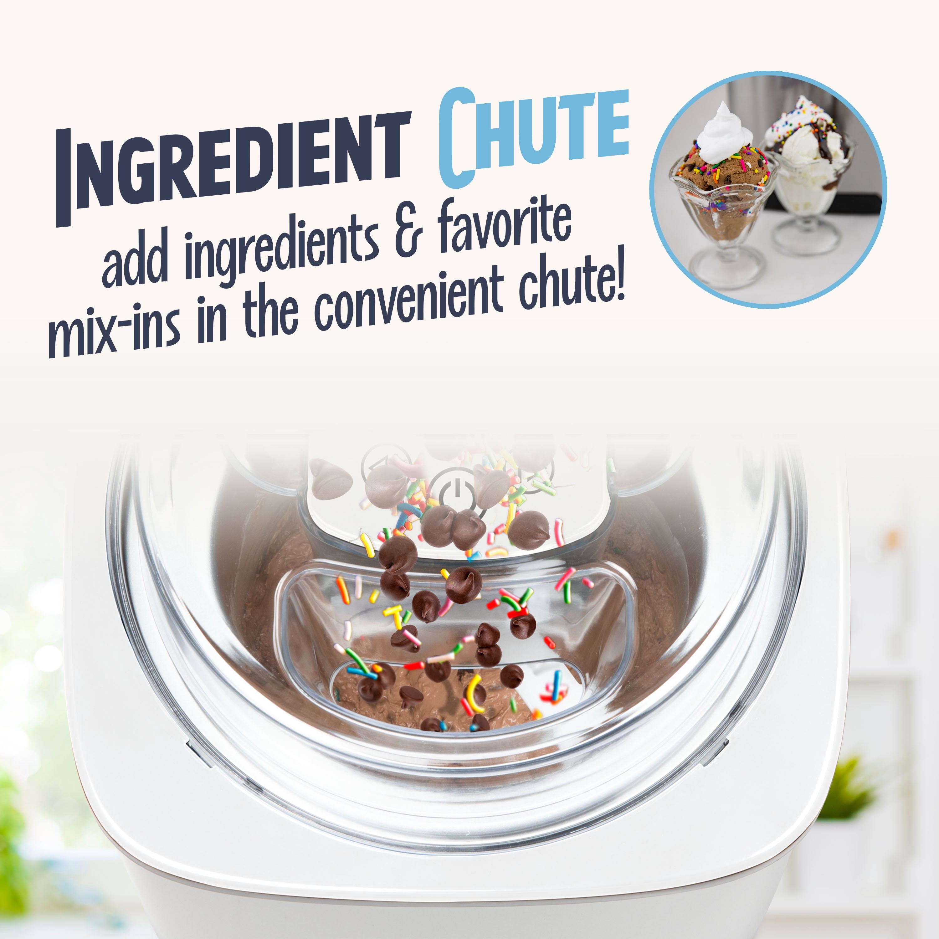 Nostalgia 2-Quart Electric Ice Cream Maker – Make Homemade Ice Cream, Gelato, Sorbet & Frozen Yogurt – No Salt/Ice Needed, Digital Controls, Mix-In Chute & Freezing Gel Canister – White