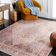 thumbnail image 3 of SAFAVIEH Tucson Damjan Traditional Machine Washable Area Rug, 6' x 6' Square, Beige/Rust, 3 of 9