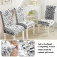 thumbnail image 5 of Botanical Dining Chair Covers 4 Pack Rustic Tropical Flower and Leaves Pattern Washable Polyester Stretch Slipcovers Removable Protector for Summer Dining Room, 5 of 7