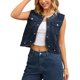 thumbnail image 4 of CHAQUETA DE JEAN SIN MANGAS CROPPED INSPIRADA EN CHIC PARA MUJERES, CON DECORACIÓN DE PERLAS, TALLA XL, AZUL PROFUNDO, 4 of 6