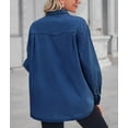 thumbnail image 3 of NANAHuang Women's Spring Long Sleeve Denim Jean Shirts Button Down Shirt Business Casual Tops, 3 of 5
