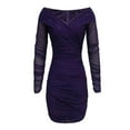 thumbnail image 3 of Border Autumn Slim Banquet Dress For Women Off Shoulder Slim Long Sleeved Dress Long Sleeve plus Size Dress Evening Women Long Evening Dresses Elegant Long Sleeve Formal Gown Womens Formal Dresses, 3 of 3