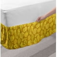 thumbnail image 2 of Shells Bed Skirt, Ornamental Illustration of Long Tail Cabrits Murex, Elastic Bedskirt Dust Ruffle Wrap Around for Bedding Decor, 4 Sizes, Earth Yellow Mustard, by Ambesonne, 2 of 2