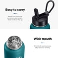 thumbnail image 6 of GEDUX 24oz Insulated Stainless Steel Water Bottle with 2 Leak Proof Lids (Spout Lid and Straw Lid) Wide Mouth for Sports and Travel, 6 of 7