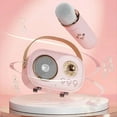 thumbnail image 2 of 1-2 Wireless with Handheld Portable Girls Bluetooth Speaker Microphone Support Karaoke TF Card FM Play HIFI Bass Handsfree Call (C), 2 of 7