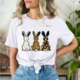 thumbnail image 2 of AGWOLF Easter Shirt for Women Happy Easter Bunny Tee Cute Leopard Rabbit Graphic Tees Casual Short Sleeve Crewneck T Shirts Holiday Gifts Tops, 2 of 6