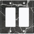 thumbnail image 6 of Metal Light Switch Plate Outlet Cover (Image of Marble Black MAR004), 6 of 13
