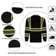 thumbnail image 4 of Camiseta L&M Hi Vis Class 3, reflectante, de seguridad, manga larga, talla M, 4 of 5