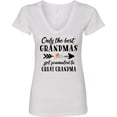 thumbnail image 3 of Inktastic Only the Best Grandmas Get Promoted to Great Grandma Women's V-Neck T-Shirt, 3 of 5