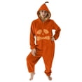 thumbnail image 2 of Family Halloween Pajamas,Matching Pumpkin Pjs,Halloween Lounge Set,Family Holiday Onesies,Matching Pumpkin Onesie Pajamas Holiday Family Sleepwear Halloween Party Hooded Jumpsuit Lounge,XL, 2 of 8