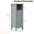 thumbnail image 2 of SLSRFD Bathroom Floor Cabinet, Freestanding Wooden Storage Cabinet with Adjustable Shelf, Anti-Tipping Design, 12" x 12" x 31.5", Side Cabinet for Bathroom, Home, Office(Grey), 2 of 9