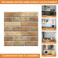 thumbnail image 2 of CCWADH 10-Pack Brick Wallpaper Peel and Stick Wall Stickers for Bedroom 11.8" X 11.8" Faux Wallpaper for Fireplace Kitchen Accent Wall Home Decoration Vintage Removable Wall Paper, 2 of 8