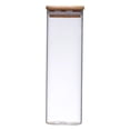thumbnail image 2 of Tarro De Cristal Con Tapa De Bambú Almacenamiento De Alimentos 6,5X20cm 650ml+6,5X18cm 550ml, 2 of 9