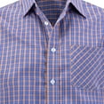 thumbnail image 3 of Fnnxeal Blue Plaid Shirt for Men 2XL - Long Sleeve Cotton Blend, Stretchy Comfortable, Classic Button-Down, Affordable Casual Versatile Wear, 3 of 5