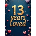 thumbnail image 5 of LUUFILx 13th Anniversary Celebration Backdrop Banner Heart Decor Perfect for Party Decorations Loved Years Special Event Supplies Backdrop Background Decor, 5 of 8