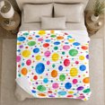 thumbnail image 5 of Rainbow Watercolor Confetti Dots Polka Dot, Playful Artistic Scene, Soft Flannel Blanket for Living Room and Bedroom, Art Lovers Housewarming Gift, Artistic Home Decor, 5 of 9