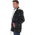 thumbnail image 3 of Gioberti Mens Sherpa Lined Flannel Jacket with Removable Hood, 3 of 6
