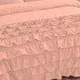 thumbnail image 6 of DNG Creations 3 Piece Vintage Ruffle Duvet Cover 100% Egyptian Cotton, 800 Threads Count - With Zipper & Corner Ties ( Full/Queen - Solid Peach ), 6 of 7