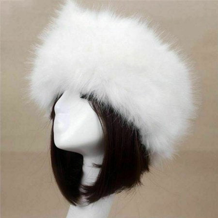 NEW Ladies Faux Fox Fur HeadBand Winter Fleece Earwarmer Hat Ski Multifunctional