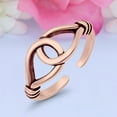 thumbnail image 2 of 7mm - Loop Toe Band Ring 925 Sterling Silver Thin Adjustable Stylish Rings for Women, 2 of 5