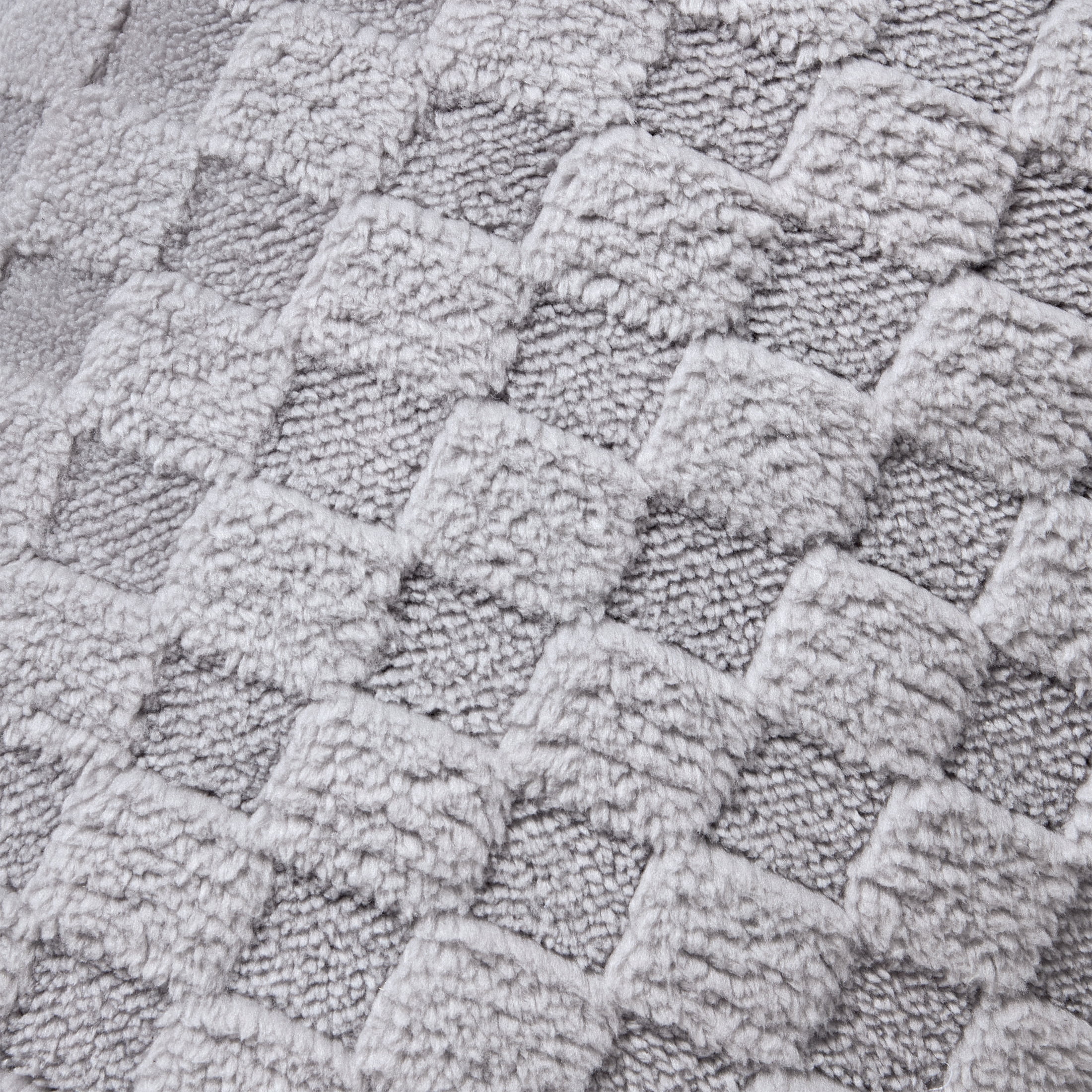 Mainstays 11" x 10" Gray Sherpa Check Bolster Decorative Pillow