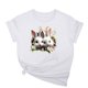 thumbnail image 1 of Tops de Cuello Alto para las Mujeres Amante Impreso Camiseta Cuello Redondo Manga Corta, Poliéster Spandex, 1 of 7