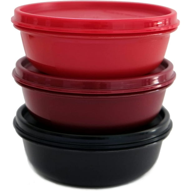 Tupperware Boîte de rangement hermétique et étanche (lot de 3, 300 ml)  cerise, rubis, noir, 11155467 