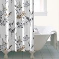 thumbnail image 5 of Wildflower and Bee Print Shower Curtain – Watercolor Botanical Rustic Style, 36x72 Inches, 5 of 5