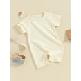 thumbnail image 2 of Bagilaanoe Newborn Baby Girls Summer One-pieces Short Sleeve Jumpsuit 3M 6M 12M 18M Infant Romper Casual Clothing, 2 of 8