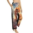 thumbnail image 6 of Salouo Cute Cloud Pomeranian Print Women's Pajama Pants Casual Loose Sweatpants PJs Flowy Pants Drawstring Palazzo for Women Wide Leg Pants Lounge Pajama -Small, 6 of 8