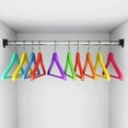 thumbnail image 2 of 4pcs Black 25mm Bright Silver Open Flange Stainless Steel Open Clothes Rack Durable, 2 of 5