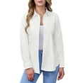 thumbnail image 6 of Siliteelon Womens Button Down Shirt Long Sleeve Oxford Cotton Blouse Classic Fit Wrinkle Resistant Office Work Top with Pocket, 6 of 7