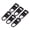 Black S, variant on 6X Metal Detachable Zipper Tags Replace s for Clothes Bag