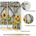 thumbnail image 4 of Farmhouse Wooden Sunflower Barn Kitchen Curtains Country Flower Wood Small Short Cafe Window Curtains Rustic Floral Western Bathroom Drapes Treatment Tier Curtains 2 Panels (27.5x39 Inch), 4 of 6