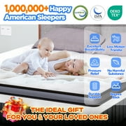 Queen Mattress, 14 Inch Memory Foam Mattress Queen Size, Innerspring Hybrid Queen Bed Mattress in a Box Medium Firm with Motion Isolation & Strong Support & Pressure Relief, CertiPUR-US