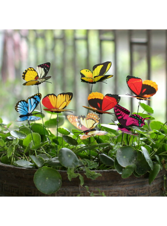 Christmas Clearance Items, Feltree 25pcs Butterfly Stakes Outdoor Yard Planter Flower Pot Bed Garden Decor Butterfl