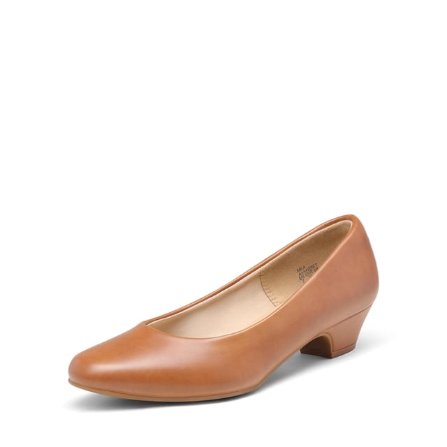 Zapatos de Tacón Bajo con Plataforma Ancha Mila para Mujer de DREAM PAIRS en Color Tan