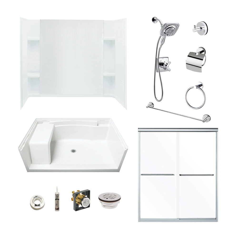 Sterling KSDFA72290100S Seated Shower Kit with Shower Door