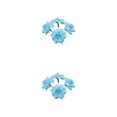thumbnail image 2 of Justharion 50pieces Multi-color Fabric For Beautiful Hats In Various Styles Parties Fiber Realistic Appearance Wide Application Light Blue 4.5cm 2Set, 2 of 6