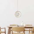 thumbnail image 4 of Creative LED Round Pendant Lights Entryway Hanging Crystal Rings Rotatable Luxury Nordic Droplight Chandelier home and cafe kitchen counter, 4 of 8