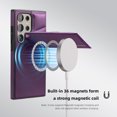 thumbnail image 2 of ShellTech for Samsung Galaxy S24 Ultra Case TPU Full Body Shockproof Protective Phone Case with Adjustable Stand,Purple, 2 of 9